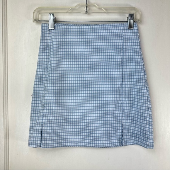 Brandy Melville Gingham Cara  Mini Skirt - Picture 3 of 7